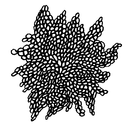 Meditation Sternchen - Tuschestift auf Torchon